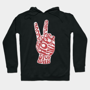 Peace Hand Sign Stop War Hoodie